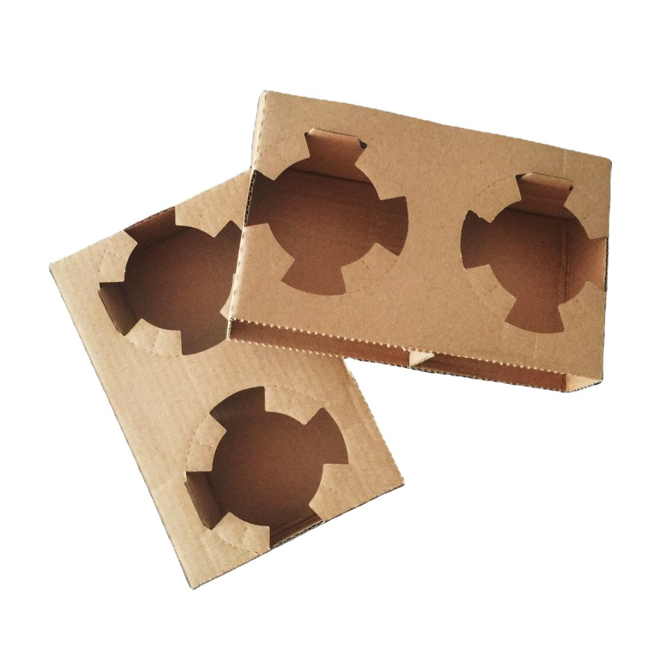 Corrugated Paper Cup Holders (CM-PCH-2) - Double Cups(Pack Of 250) - Image 2