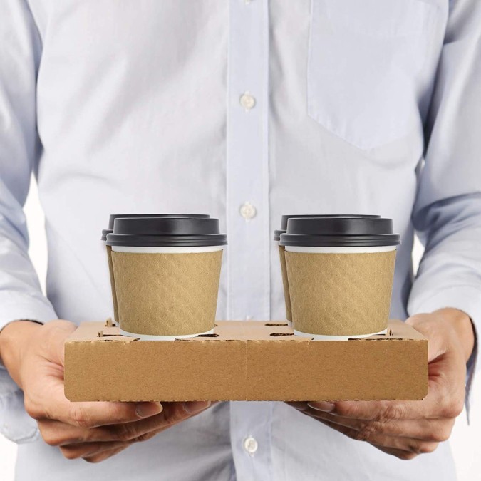 Corrugated Paper Cup Holders (CM-PCH-2) - Double Cups(Pack Of 250) - Image 3