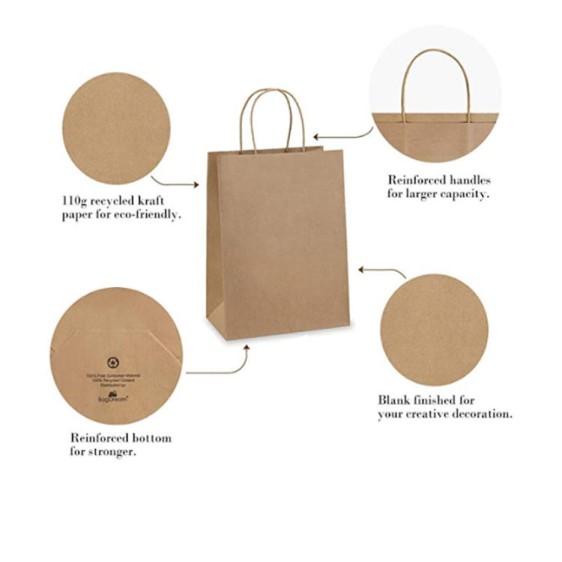 Paper Bags With Handle (CM-PBWH-6) - (Pack Of 250) - Image 4