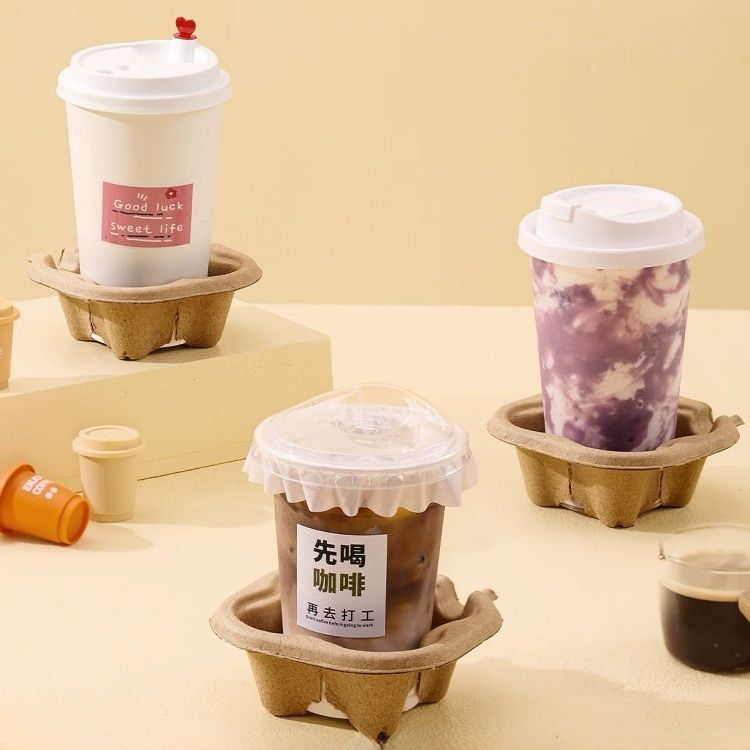 Paper Pulp Cup Holders (CM-PCH-4) - Single Cup (Pack Of 250)