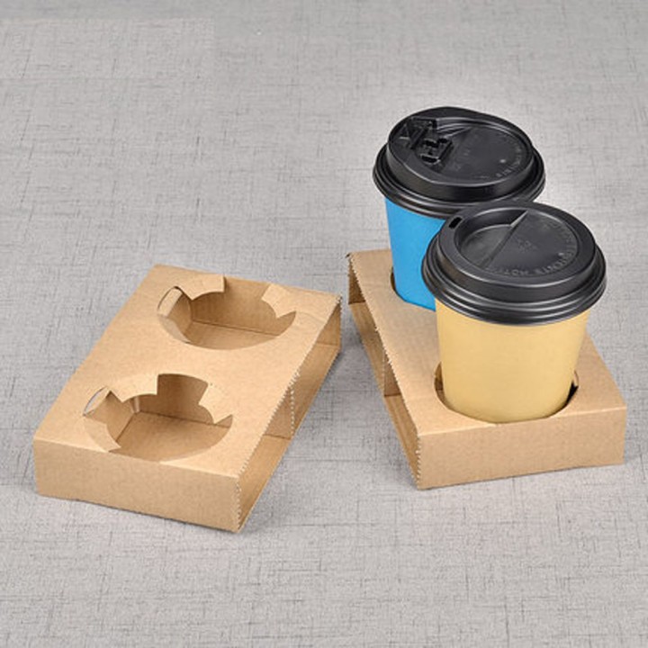 Corrugated Paper Cup Holders (CM-PCH-2) - Double Cups(Pack Of 250)