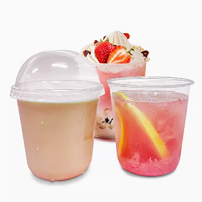 Plastic Cups & Lids (HY-PP-4) - 380ML (Pack of 250)
