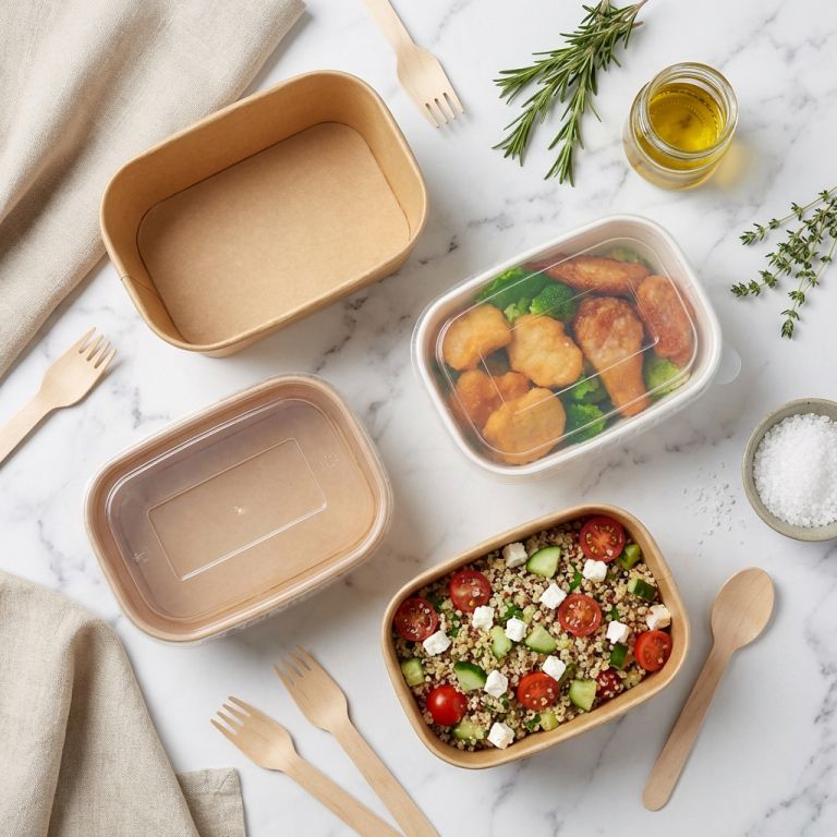 Square Paper Container (BD-SPC-4) - 880ML (Pack of 250)