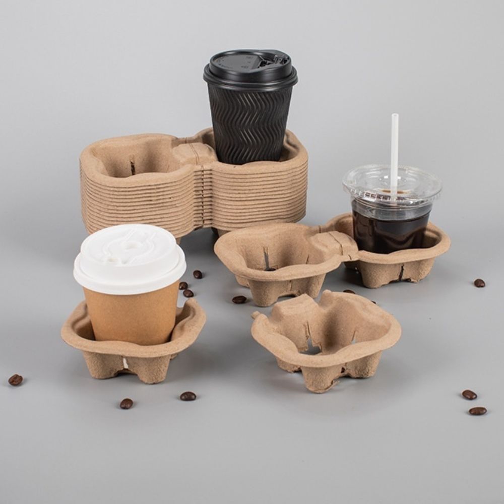 Paper Pulp Cup Holders (CM-PCH-7) - Tearable Double Cups (Pack Of 250)