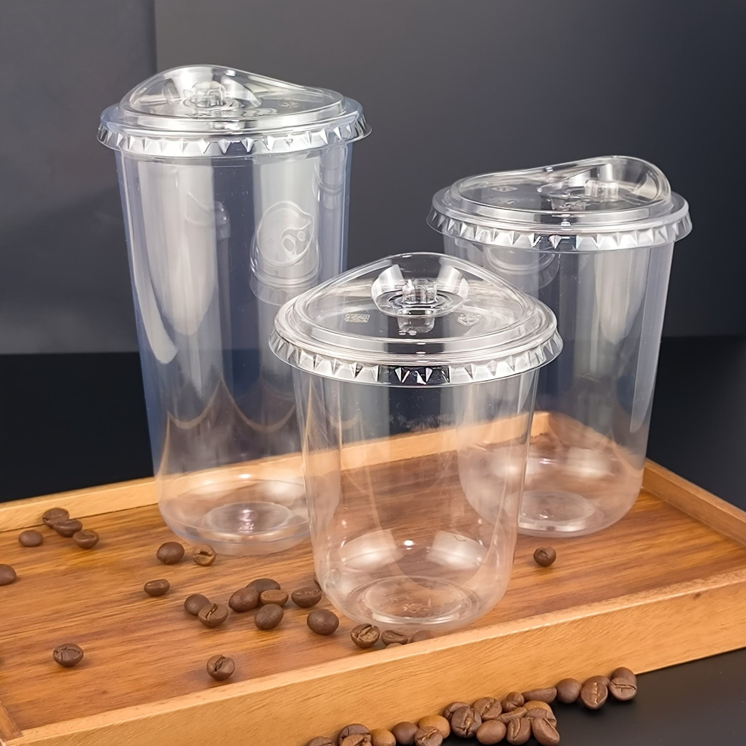 Plastic Cups & Lids (HY-PP-6) - 700ML (Pack of 250)