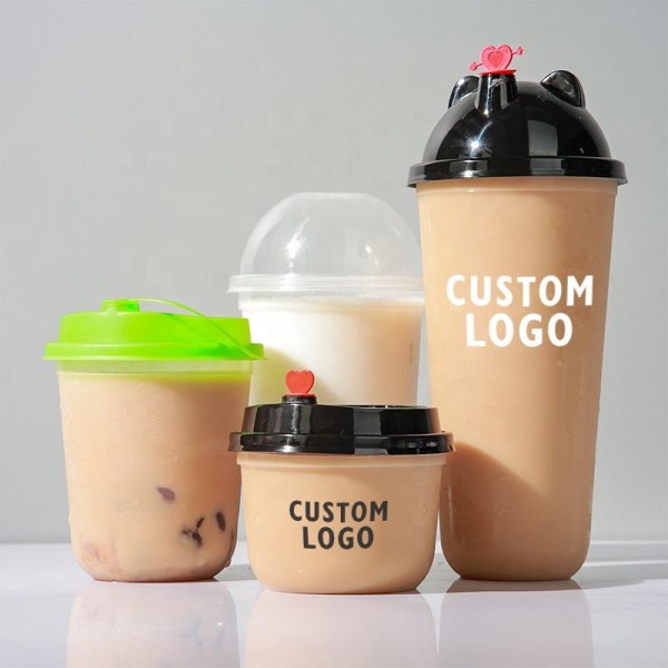 Plastic Cups & Lids (HY-PP-8) - 500ML (Pack of 250)