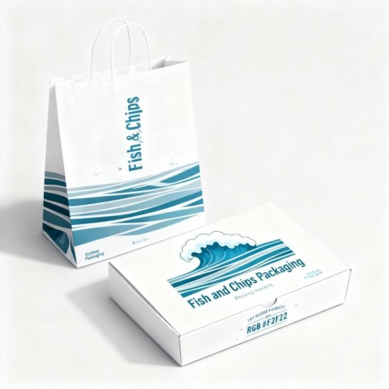 Fish & Chips Box Bags (HY-FCBB-1) - (Pack Of 250)
