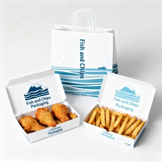 Fish & Chips Box Bags (HY-FCBB-2) - (Pack Of 250)